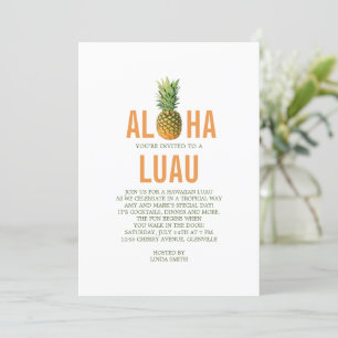 Pineapple Luau Party Invitation