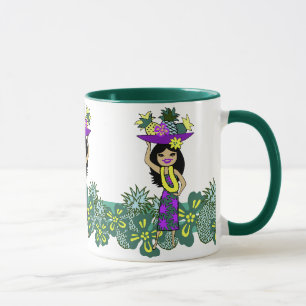 Pineapple Luau Tropical Mugs