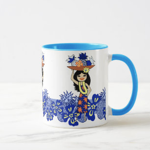 Pineapple Luau Tropical Mugs