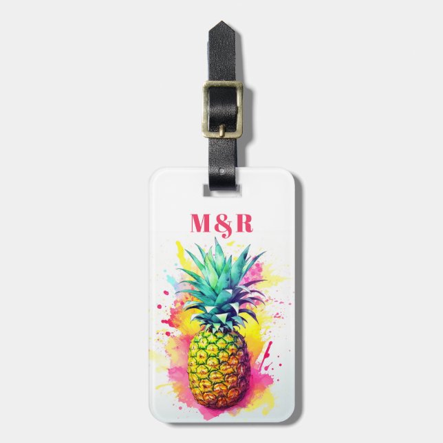 Pineapple Luggage Tags (Front Vertical)