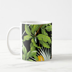 Pineapple Mango: Black Vintage Illustration. Coffee Mug