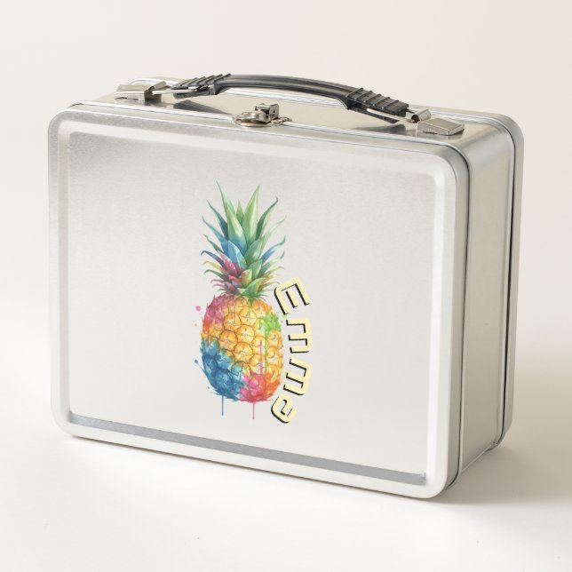 Pineapple Metal Lunch Box (Front)