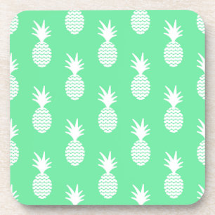 Pineapple Mint Pattern Coaster