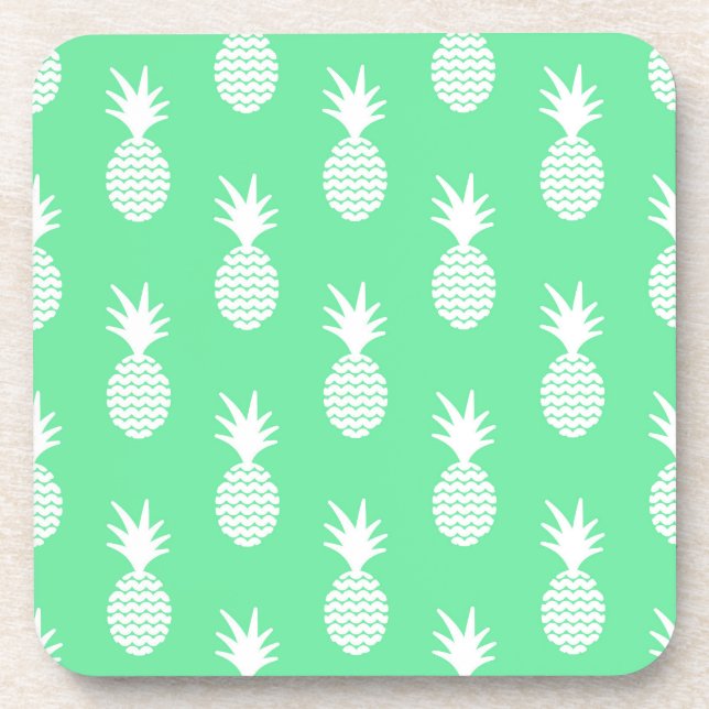 Pineapple Mint Pattern Coaster (Front)