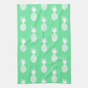 Pineapple Mint Pattern Kitchen Towel