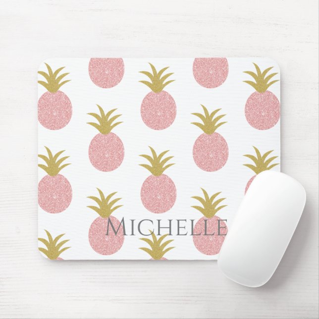 Pineapple Monogram Mouse Pad (With Mouse)