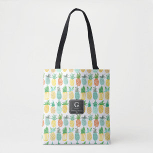 Pineapple Monogram Pattern   Tote bag