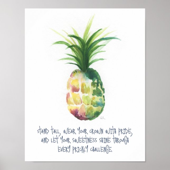 Pineapple Motivational Posters Custom Print (Front)