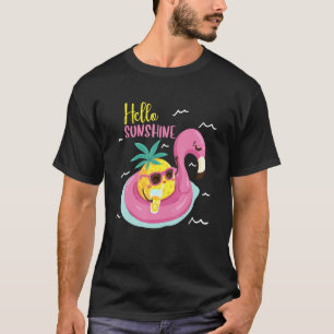 Pineapple On An Inflatable Flamingo - Summer Body T-Shirt