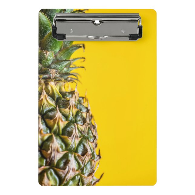 Pineapple on yellow background mini clipboard (Front)
