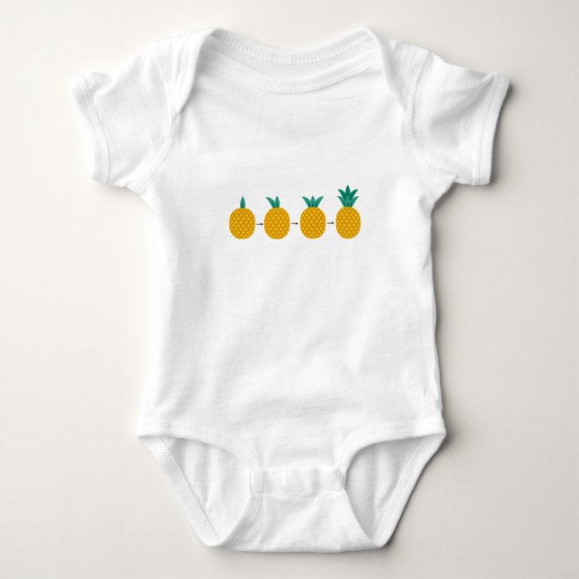 Pineapple One-Piece Baby Bodysuit (Front)