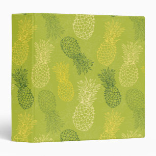 Pineapple Outline Pattern on Green Binder