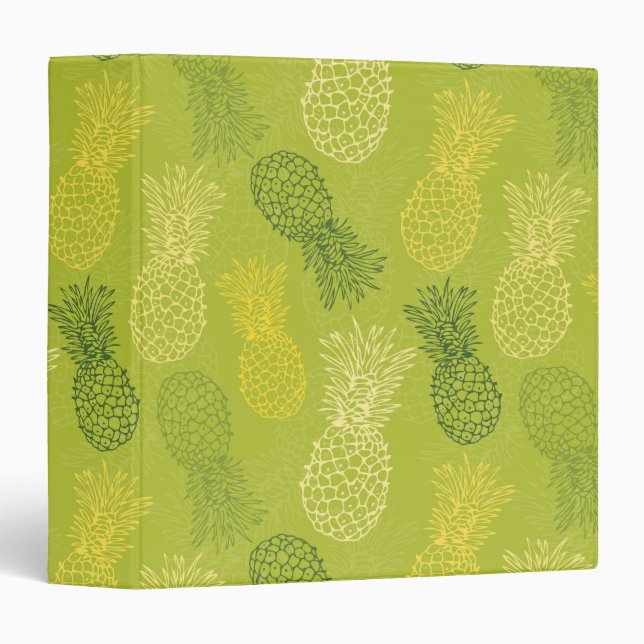 Pineapple Outline Pattern on Green Binder (Front/Spine)