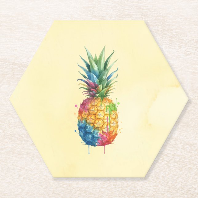 Pineapple Paper Coaster (Front)