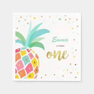 Pineapple Paper Napkins Birthday Tropical Aloha