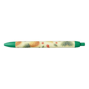 Pineapple Parade Black Ink Pen