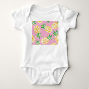 Pineapple Paradise: Tropical Pattern Baby Bodysuit