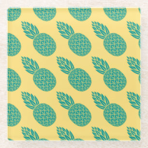 Pineapple Pattern 2 Glass Coaster