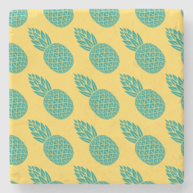 Pineapple Pattern 2 Stone Coaster (Front)