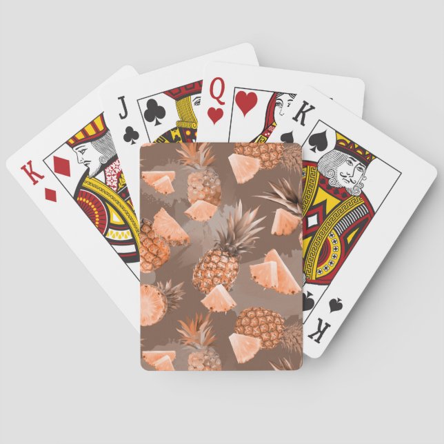Pineapple Pattern 4 Playing Cards (Back)