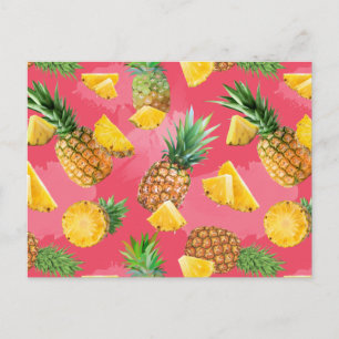 Pineapple Pattern 5 Holiday Postcard
