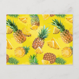 Pineapple Pattern 7 Holiday Postcard