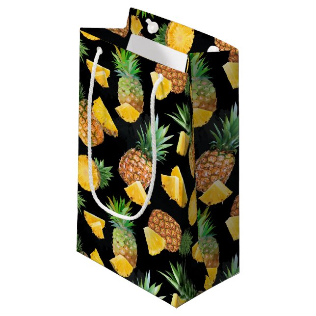 Pineapple Pattern 8 Small Gift Bag (Front Angled)