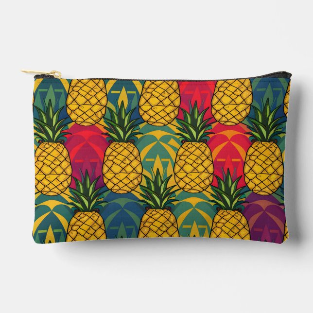 Pineapple Pattern  Accessory Pouch (Front)