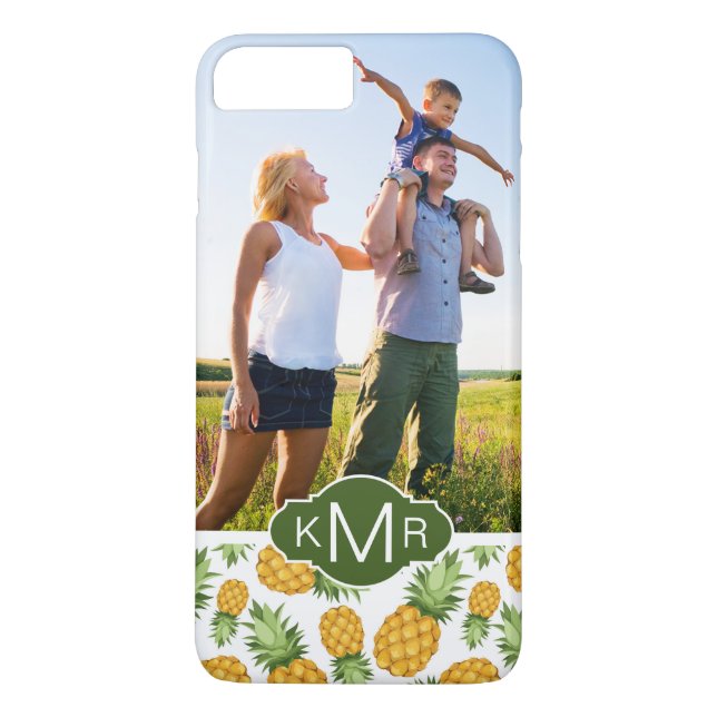 Pineapple Pattern | Add Your Photo Case-Mate iPhone Case (Back)