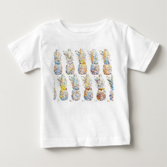 Pineapple Pattern Baby T-Shirt (Front)