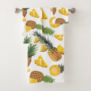 Pineapple Pattern Bath Towel Set