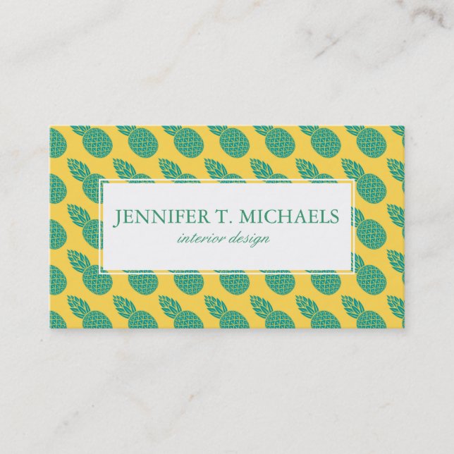 Pineapple Pattern Business Card (Front)
