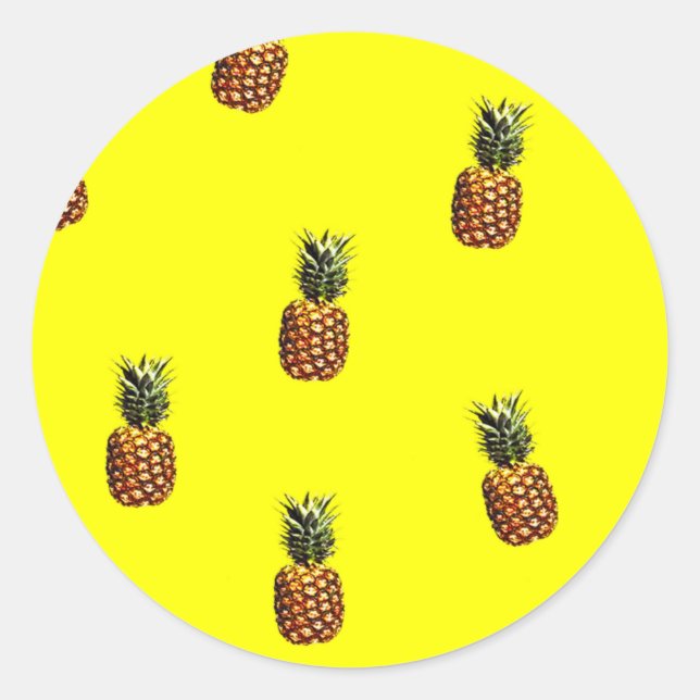 pineapple pattern classic round sticker (Front)