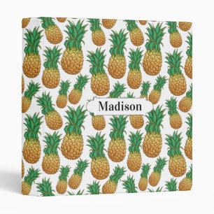 Pineapple Pattern custom name binders
