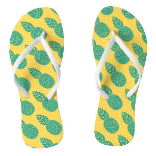 Pineapple Pattern Flip Flops