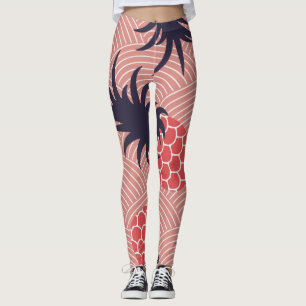 Pineapple Pattern Geometric Leggings