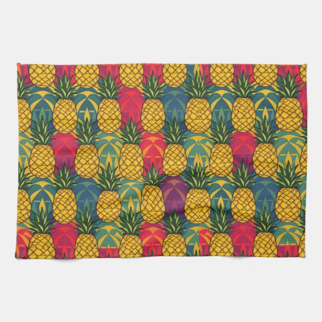 Pineapple Pattern  Kitchen Towel (Horizontal)