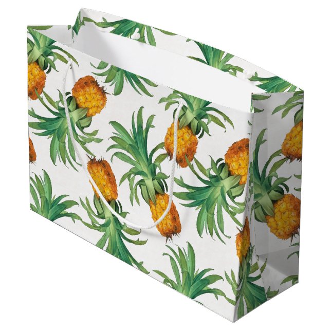 Pineapple pattern large gift bag (Back Angled)