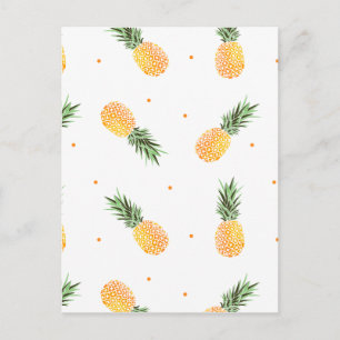 Pineapple Pattern Postcard