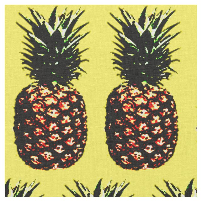 Pineapple patterned fabric (Close Up)