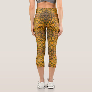 Pineapple Peel Texture Capri Leggings