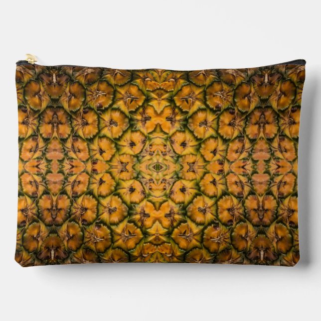 Pineapple Peel Texture Golden Pattern Accessory Pouch (Front)