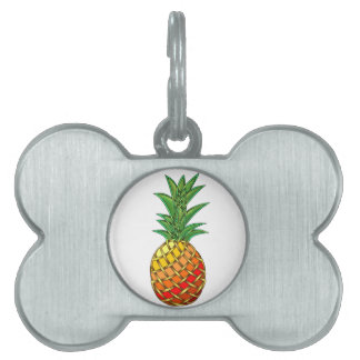 Pineapple Pet Name Tag