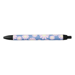 Pineapple Pink Lilac Black Ink Pen