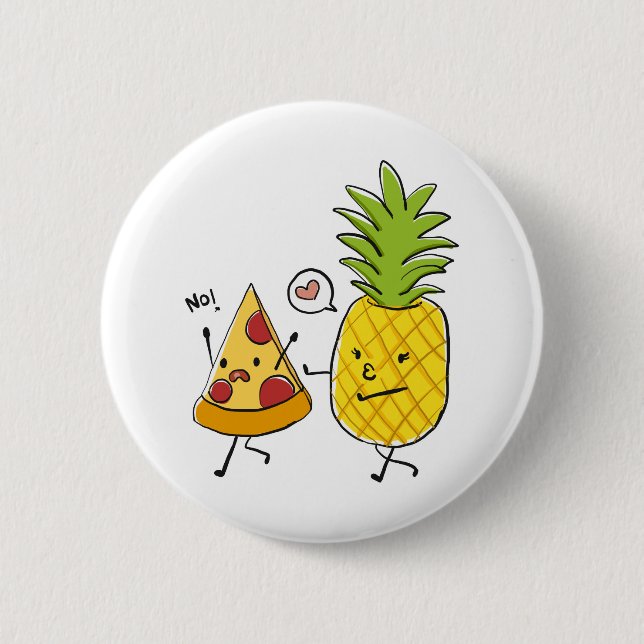 Pineapple pizza 2 inch round button (Front)