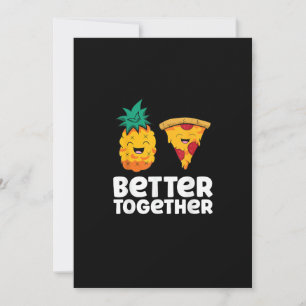 Pineapple Pizza Better Together Fun Food Design  Holiday Card