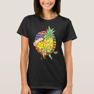 Pineapple Pizza Dancing Aloha Beach Hawaii Summer T-Shirt