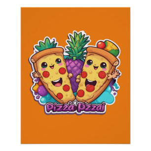 Pineapple Pizza Funny Poster