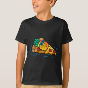 Pineapple Pizza Hawaiian Floating Food Snack Lover T-Shirt