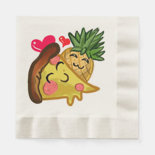 Pineapple Pizza Love Napkin (Front)